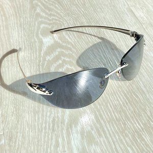💎 Iconic CARTIER "PANTHERE" Platinum Wrap Sunglasses with Gray Lenses 💎